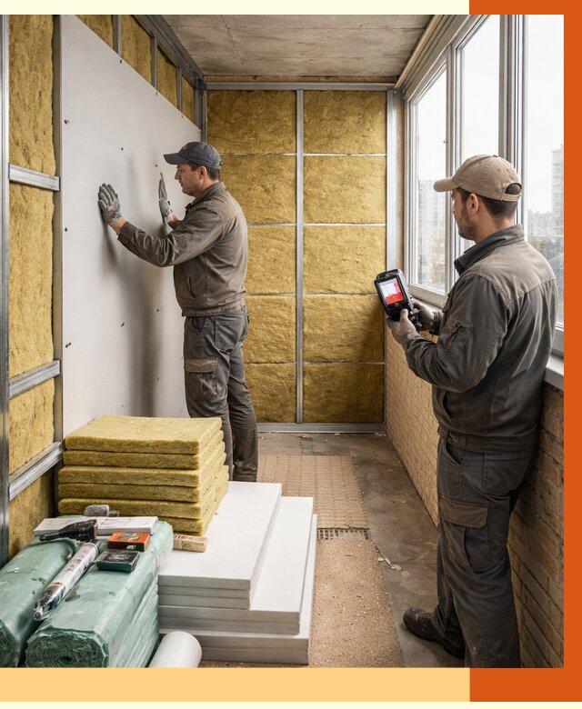 Утепление балкона в Можге от 4558 руб. под ключ | ТепломастерМжг